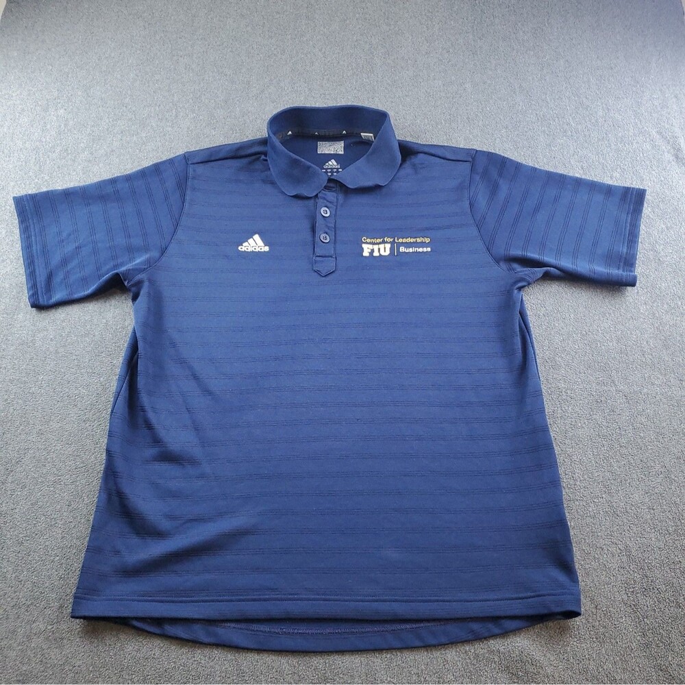 Adidas FIU Business Polo Shirt Center of Leadership Men's Size Large Navy Blue